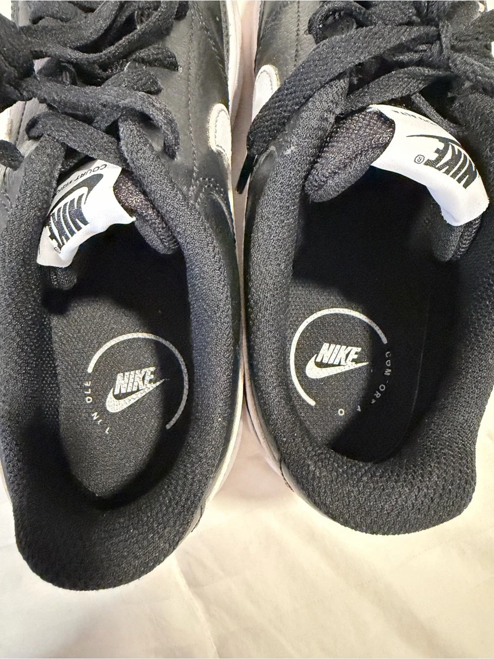 Nike Black and White womens  Platform Sneakers